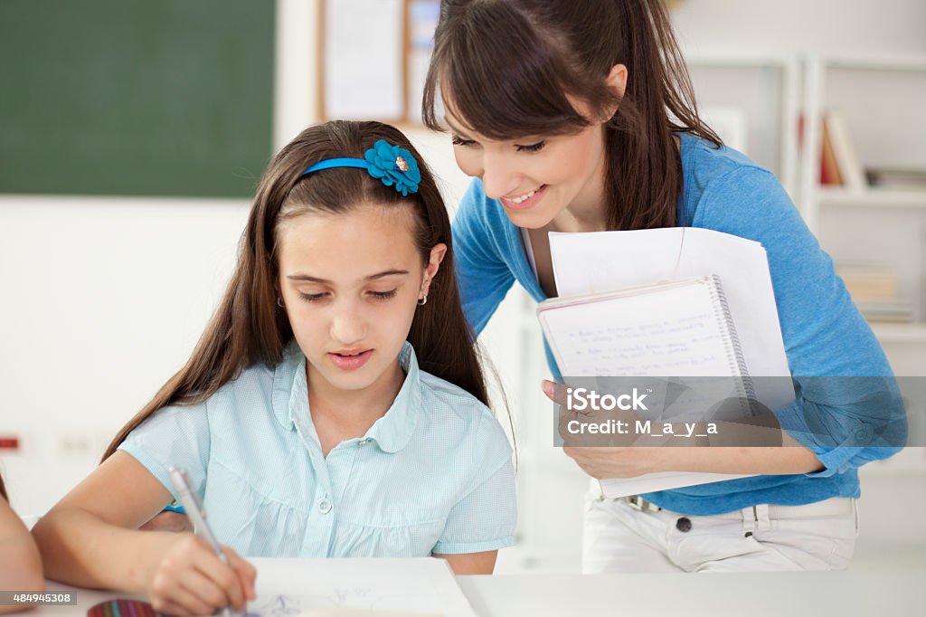 School class Group of elementary school students in a classroom. 2015 Stock Photo