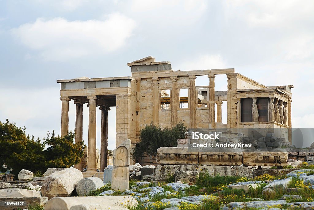 The Porch of the Caryatids in Athens The Porch of the Caryatids at Acropolis in Athens, Greece Acropolis - Athens Stock Photo