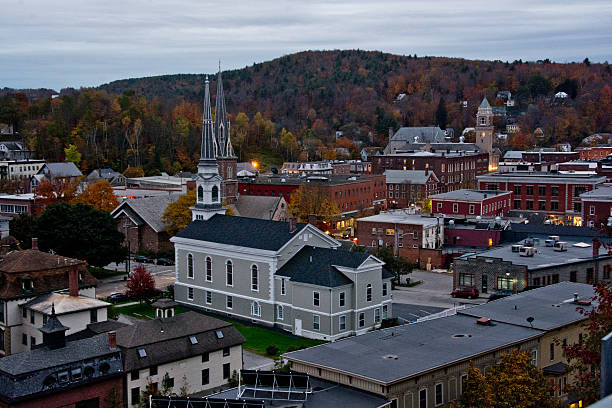 istock Montpelier cityscape at dusk 484949553