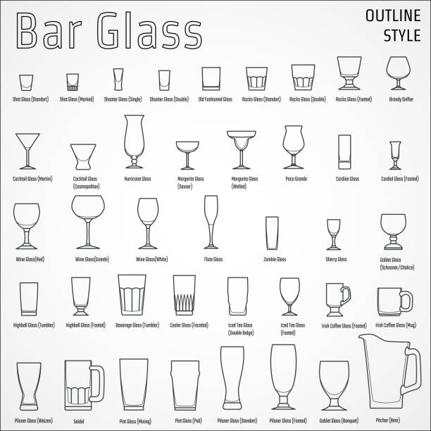 bar "glass - infographic part of symbol cocktail stock-grafiken, -clipart, -cartoons und -symbole