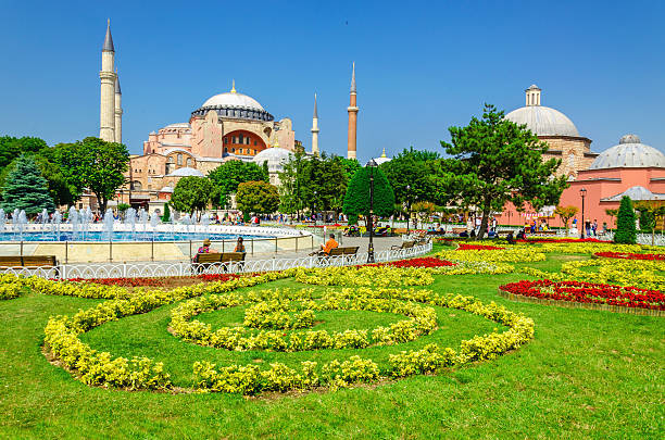 istock Hagia Sophia with flowers, Istanbul, Turkey 484956708