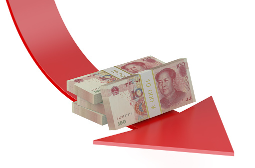 falling of the Chinese yuan concept
