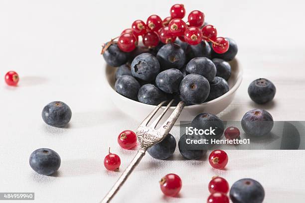 Blueberries And Red Currants Stock Photo - Download Image Now - 2015, Beauty, Blue