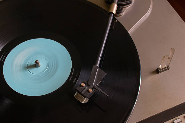 istock vinyl record on the turntable view from the top 484966942