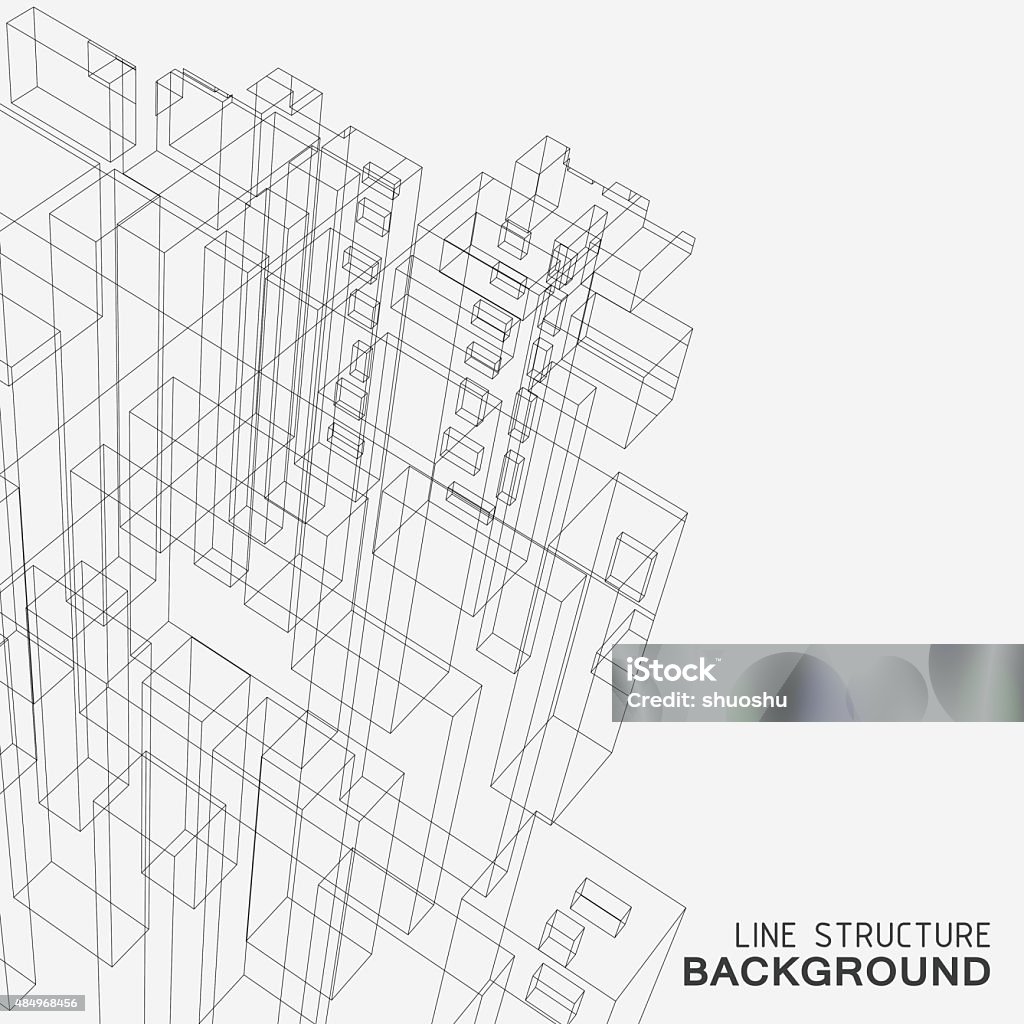 Line In Structures Line Structure Background Stock Illustration - Download Image Now ...