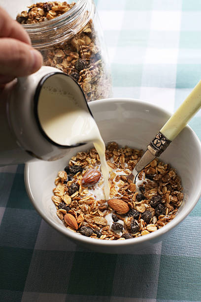 istock Healthy Breakfast - Muesli and Milk 484968660