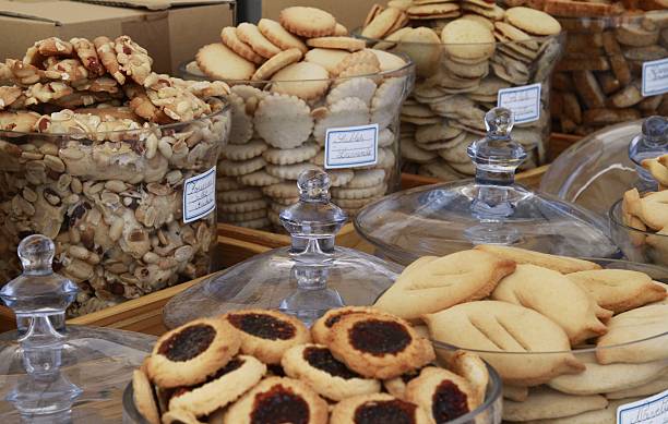 istock selection of biscuits for sale on stall 484972810