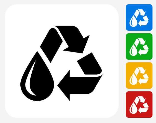 recycling-symbol flache grafik design - usable stock-grafiken, -clipart, -cartoons und -symbole