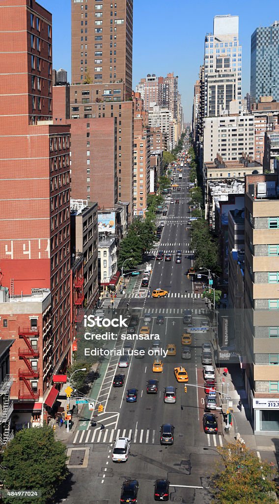 New York City - Manhattan New York, NY, USA - October 13, 2012:  View of the streets of Manhattan from the bridge Queensboro in New York, Manhattan. USA 2015 Stock Photo