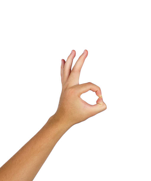 istock ok hand sign isolated on white background 484977056