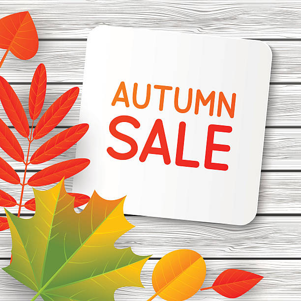 istock Autumn sale message on wooden background 484978924