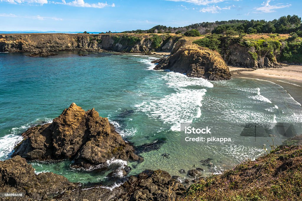 The coast along Fort Bragg, California View of the coast along Fort Bragg, California Fort Bragg Stock Photo