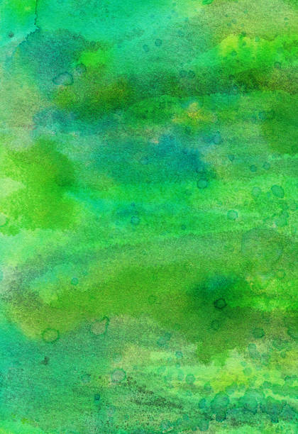 istock Brush strokes of green paint with texture 484986910
