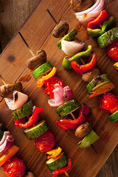 istock Organic Homemade Vegetable Shish Kababs 484993252