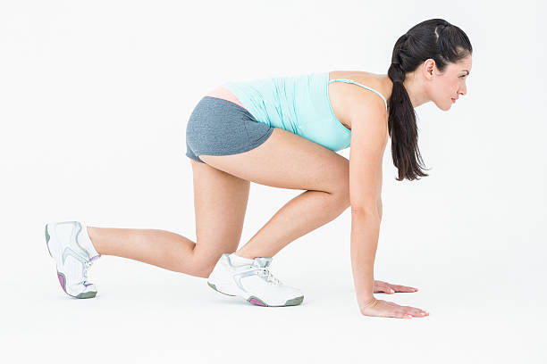 istock Attractive woman ready to run 484998082