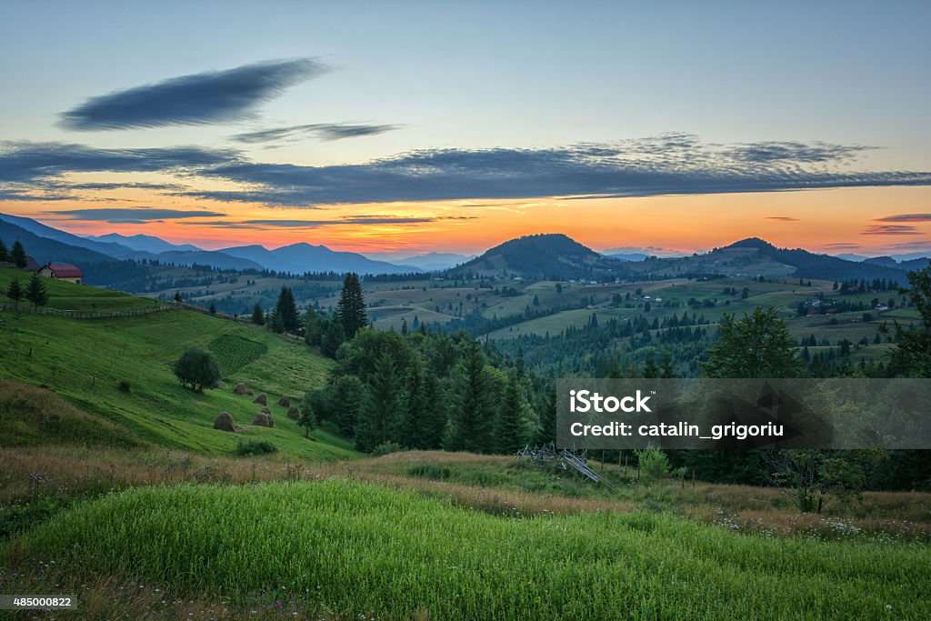 beautiful sunset in the Carpathian mountains beautiful sunset in the Carpathian mountains at Pasul Tihuta 2015 Stock Photo