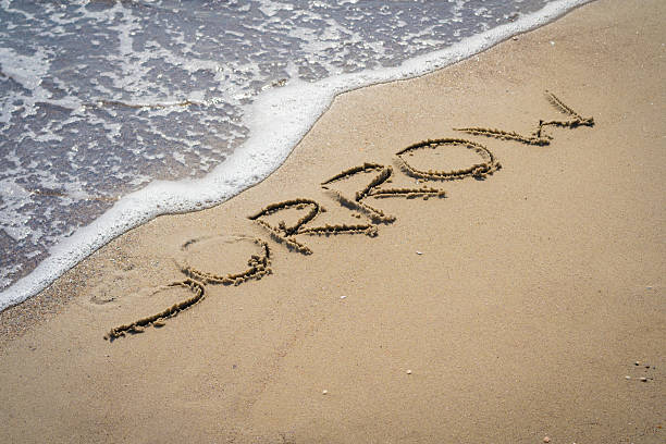 istock Sorrow inscription on the sand 485001428