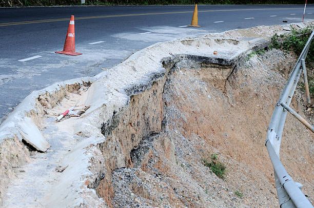 istock Broken Asphalt Road in Thailand 485002240