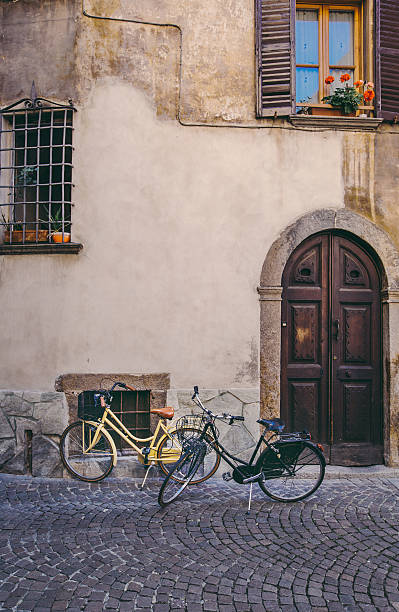 istock Bicycles in Chiavenna, Italy 485005104