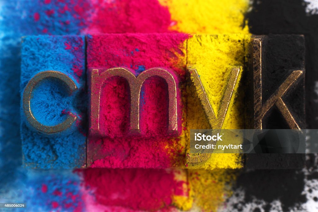 Cmyk Cmyk made from old letterpress blocks CMYK Stock Photo