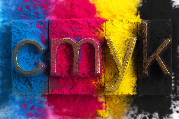 Cmyk Cmyk made from old letterpress blocks cmyk stock pictures, royalty-free photos & images