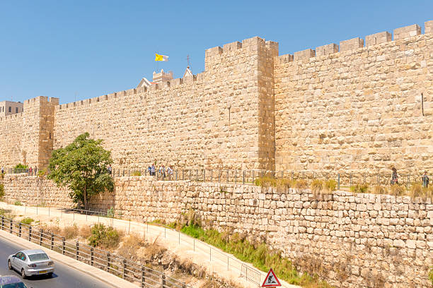 istock ancient city walls and towers in  old Jerusalem 485008058