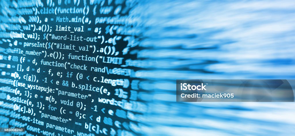 Software Developer Programming Code On Computer Stock Photo - Download ...