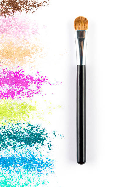 istock Multi Colored Powder Eyeshadow with Brush, fashion beauty 485012718