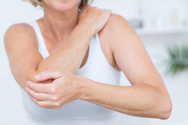istock Woman having elbow pain 485012854