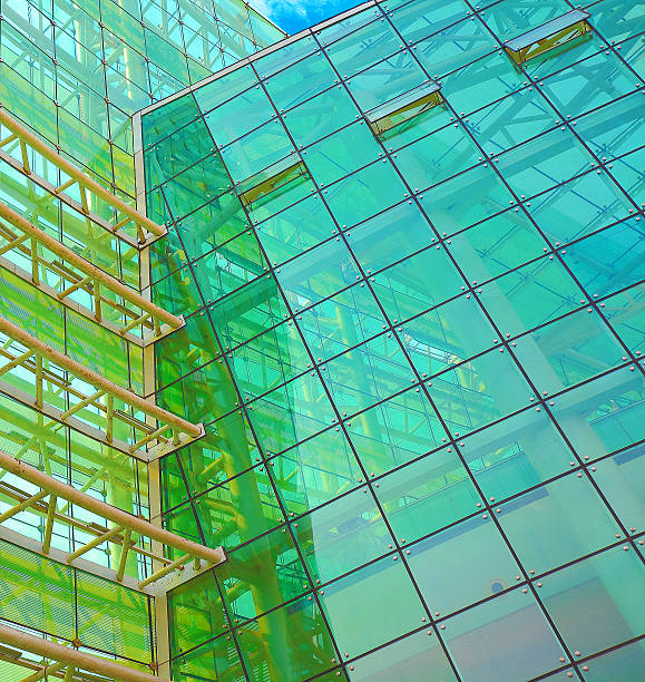 istock blue glass windows closeup looking up 485013260