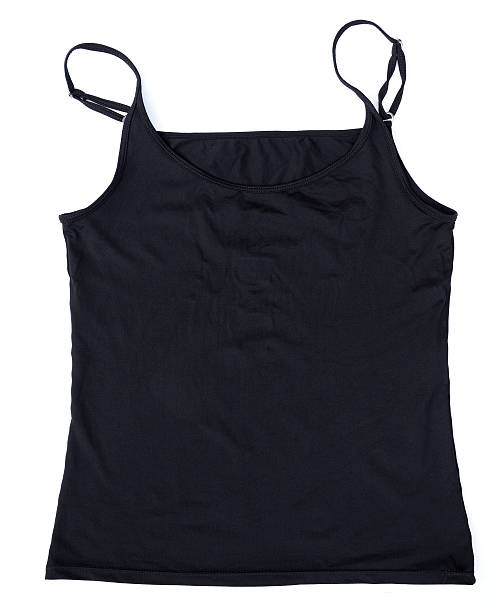 istock Woman tank top wear isolate on white 485016550