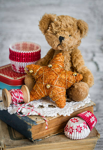 istock decorative Christmas star, books, paper molds for baking, toy bear 485016620