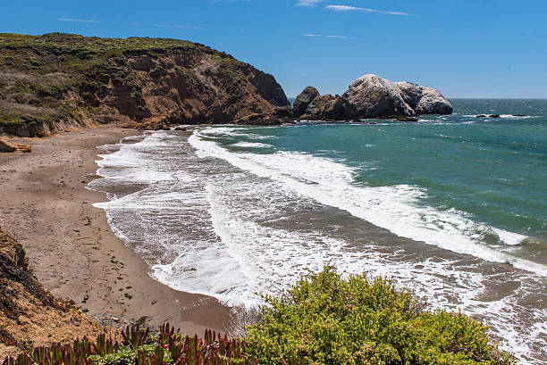 istock Rodeo Beach California rocks waves and sand 485016842