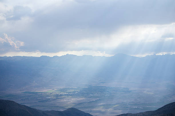 istock Sun rays shining down to Bishop California during sunset 485016924