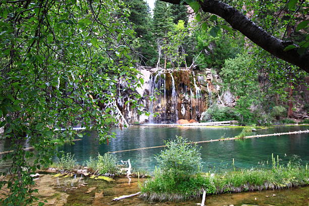 istock Hanging Lake tucked behind trees 485019082