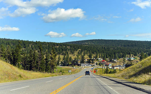 istock Rural Canada with highway leading to small town 485019098