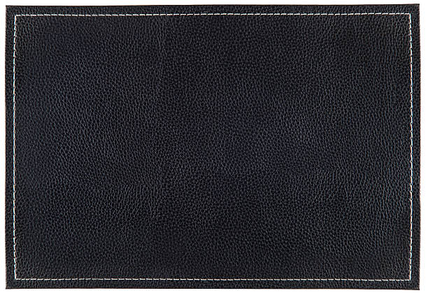 Small Leather background with stitches stock photo