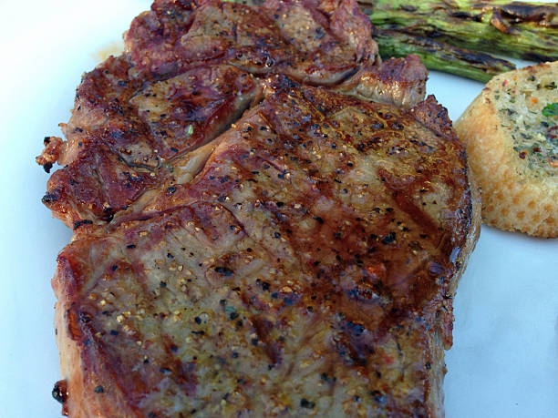Grilled steak on the plate