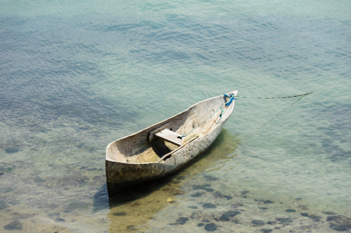 wooden boat in Dar es Salaam, tanzania,