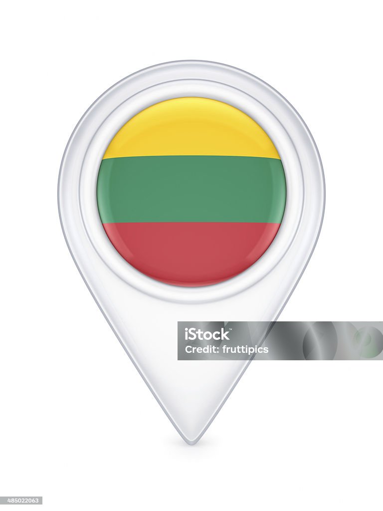 Ícone com Bandeira Lituânia. - Foto de stock de Aplicação móvel royalty-free