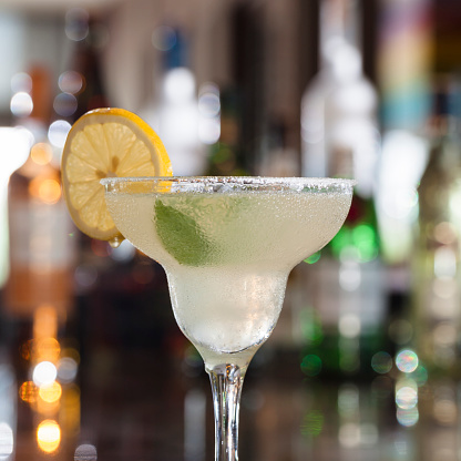 Margarita Cocktail on bar desk