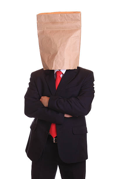 istock Man with a paper bag on head 485023141