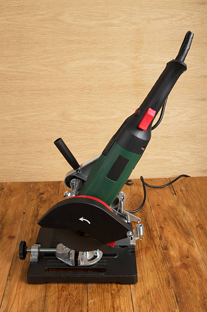 istock Angle grinder and stand for cutting steel 485025728