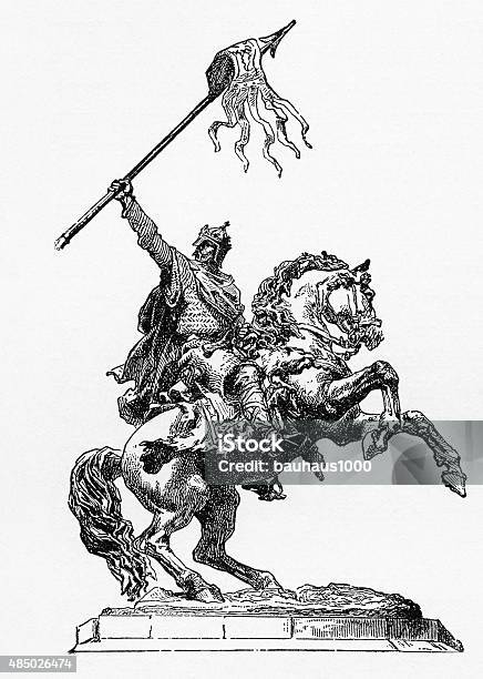 William The Conqueror 10271087 Engraving Stock Illustration - Download Image Now - Engraved Image, Engraving, Knight - Person