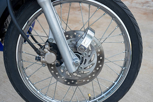 istock Motorcycle front wheel, tire, brake 485027050