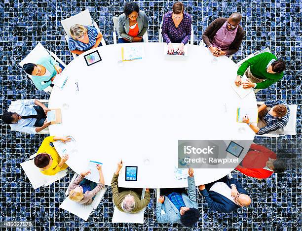 Group Of People Business Meeting Brainstorming Concept Stock Photo - Download Image Now