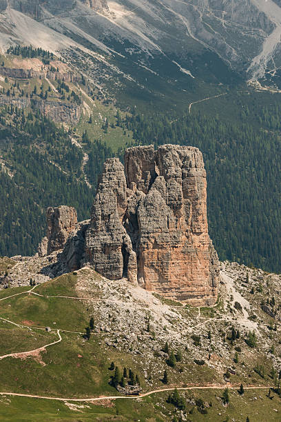 Cinque Torri peaks in Dolomites
