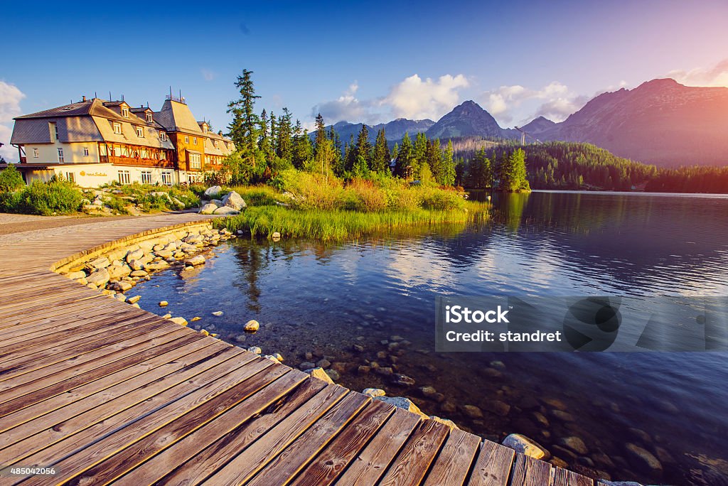 Lac Strbske pleso - Photo de 2015 libre de droits