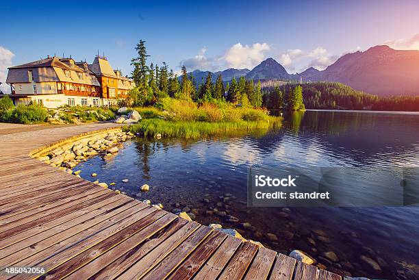 Lake Strbske Pleso Stock Photo - Download Image Now - 2015, Autumn, Backgrounds