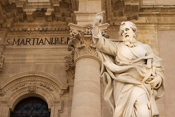 istock Cathedral in Siracusa, Sicily (Detail with Saint Paul), Italy 485042940